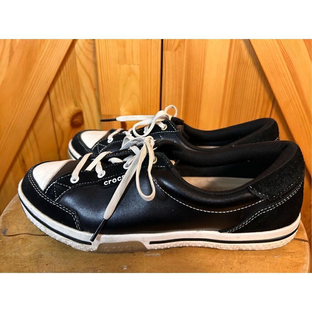 Crocs Golf Bradyn 2 Black White Active Sport Golf Shoes Women's Size US 6